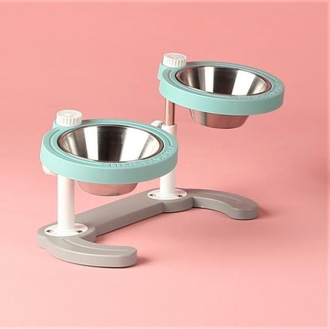 Little Factory Duo Adjustable Elevated Feeding Bowl | 4 Colors - FURRPLAY