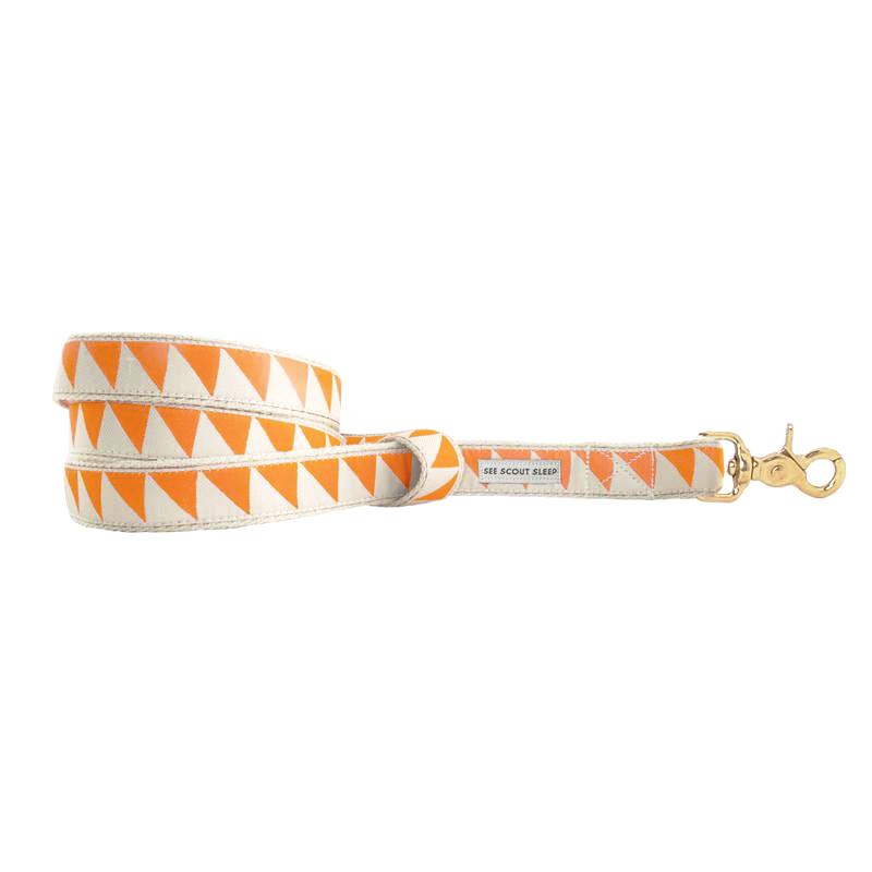 See Scout Sleep Nice Grill Dog Leash | Tangerine x Cream - FURRPLAY