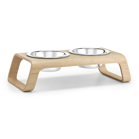 MiaCara Desco Dog Feeder | Walnut and Natural Ash - FURRPLAY