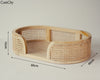 Oval Wicker Bed