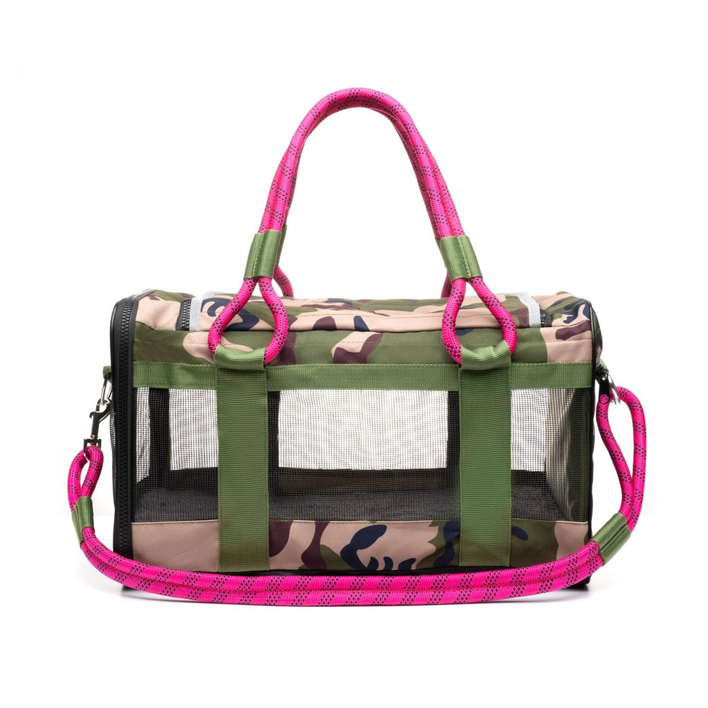 Out-of-Office Dog Carrier Black/Magenta