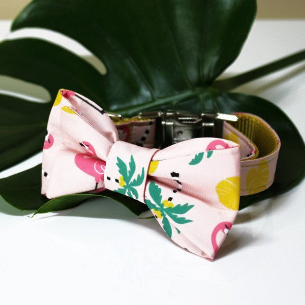 The Kayla [ Pink ] Bow Tie with Matching Collar - FURRPLAY