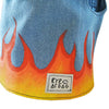 Light Blue Flames Vest Harness - FURRPLAY