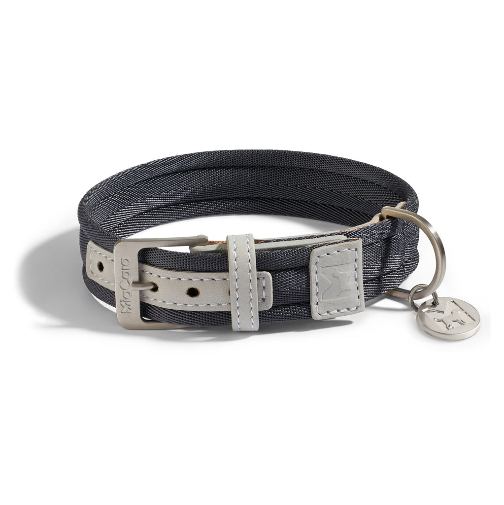 MiaCara Riva Dog Collar | Graphite Peargrey - FURRPLAY