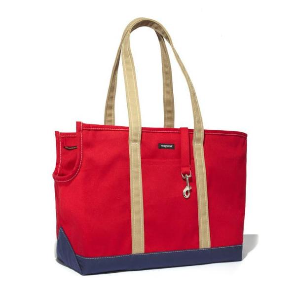 Tri-Color Zipper Tote | Red.Navy.Tan - FURRPLAY